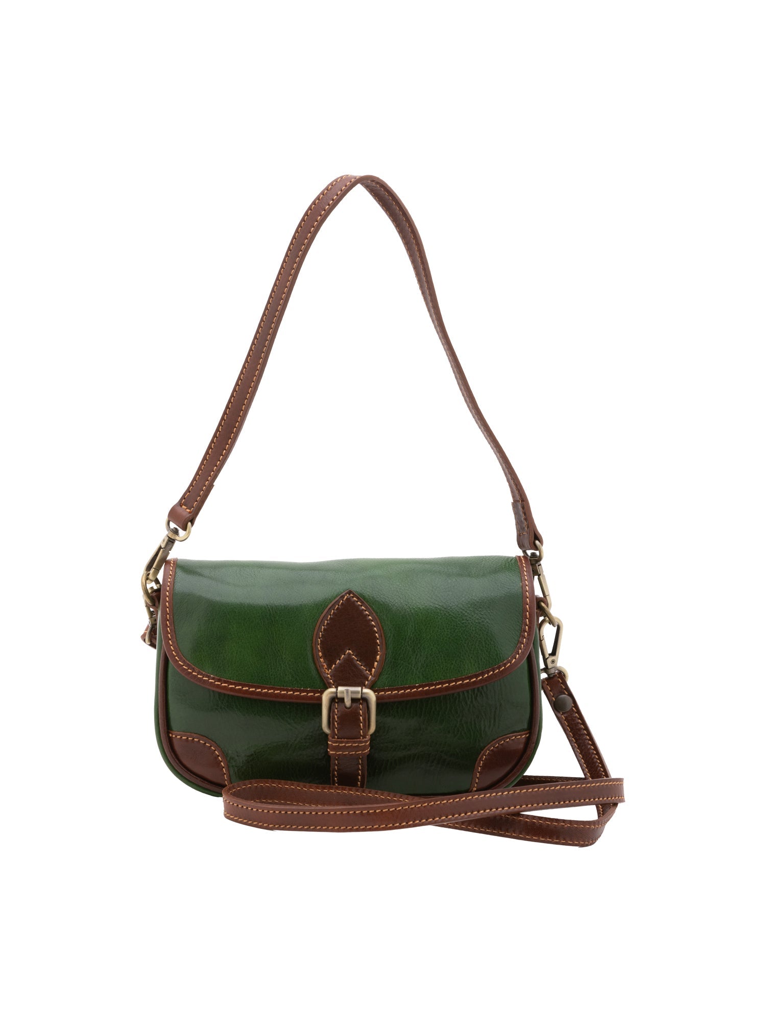 Borsa a spalla da donna In Vera pelle Made in Italy 14x23x9 cm