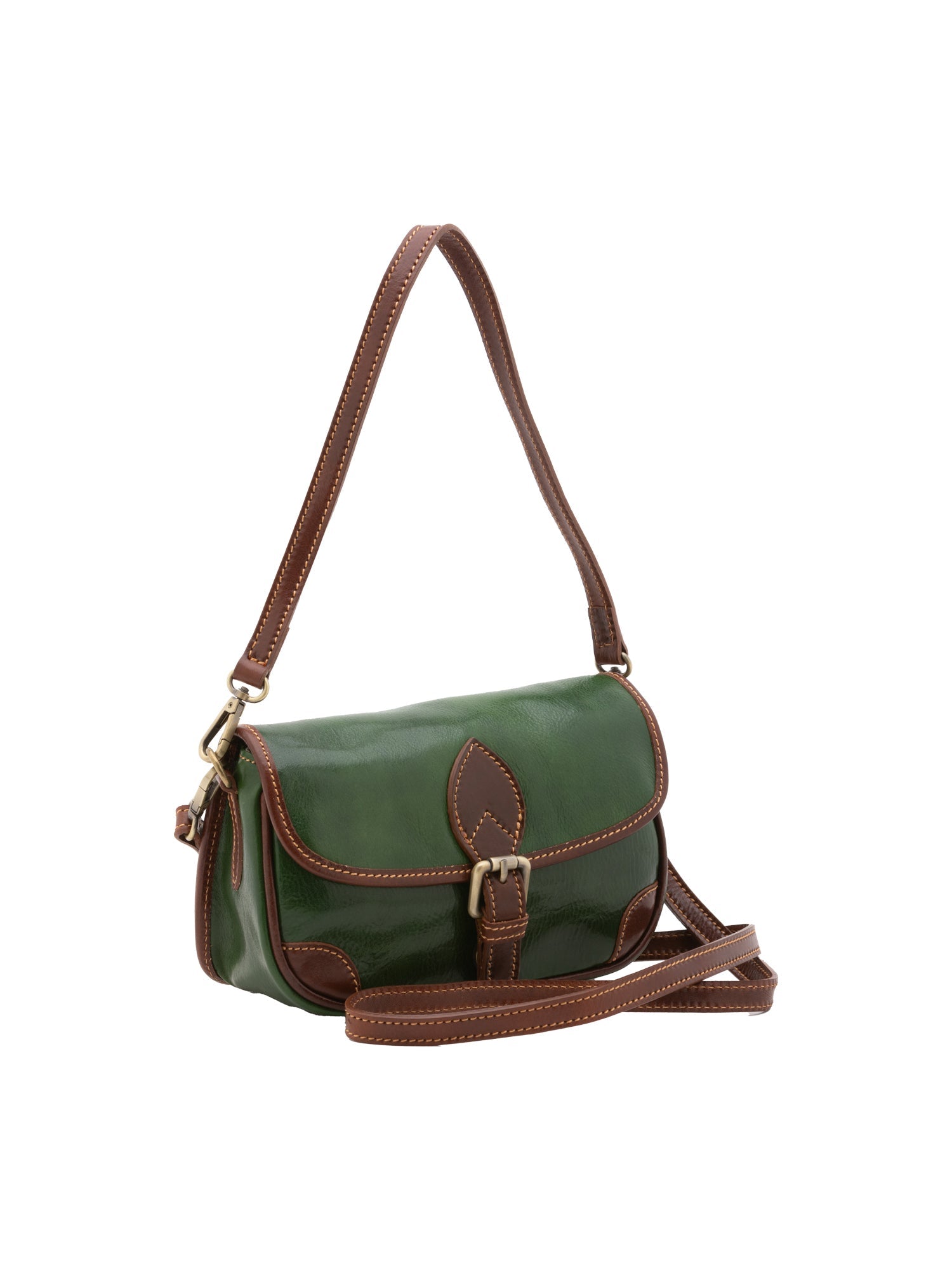 Borsa a spalla da donna In Vera pelle Made in Italy 14x23x9 cm