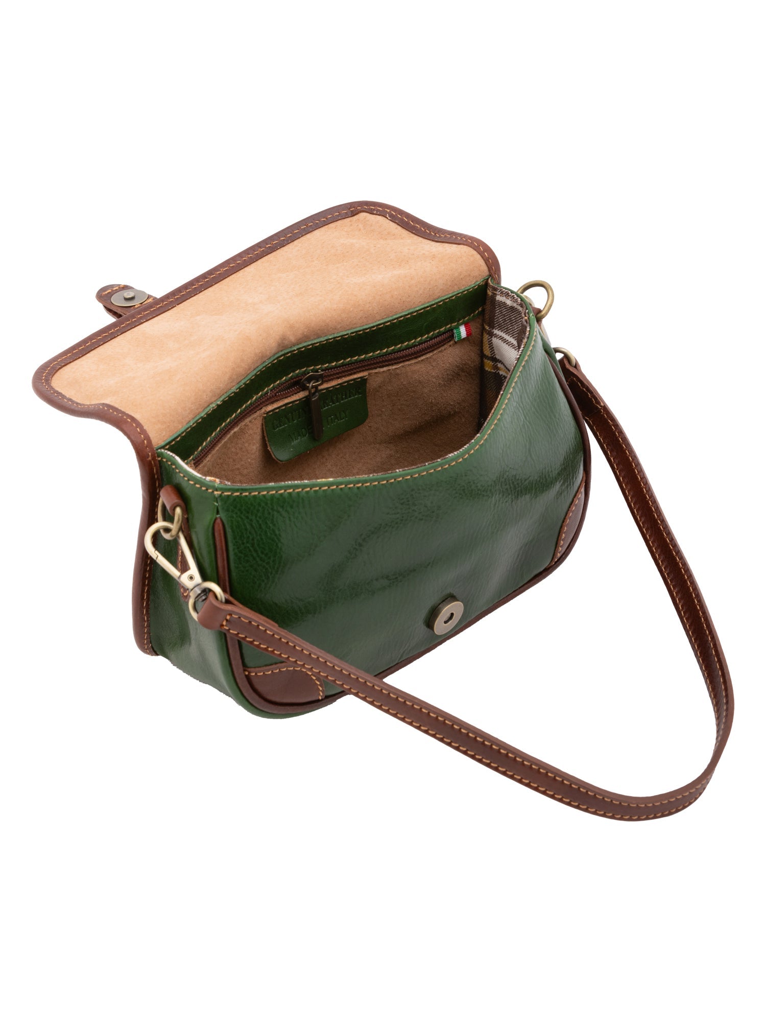 Borsa a spalla da donna In Vera pelle Made in Italy 14x23x9 cm