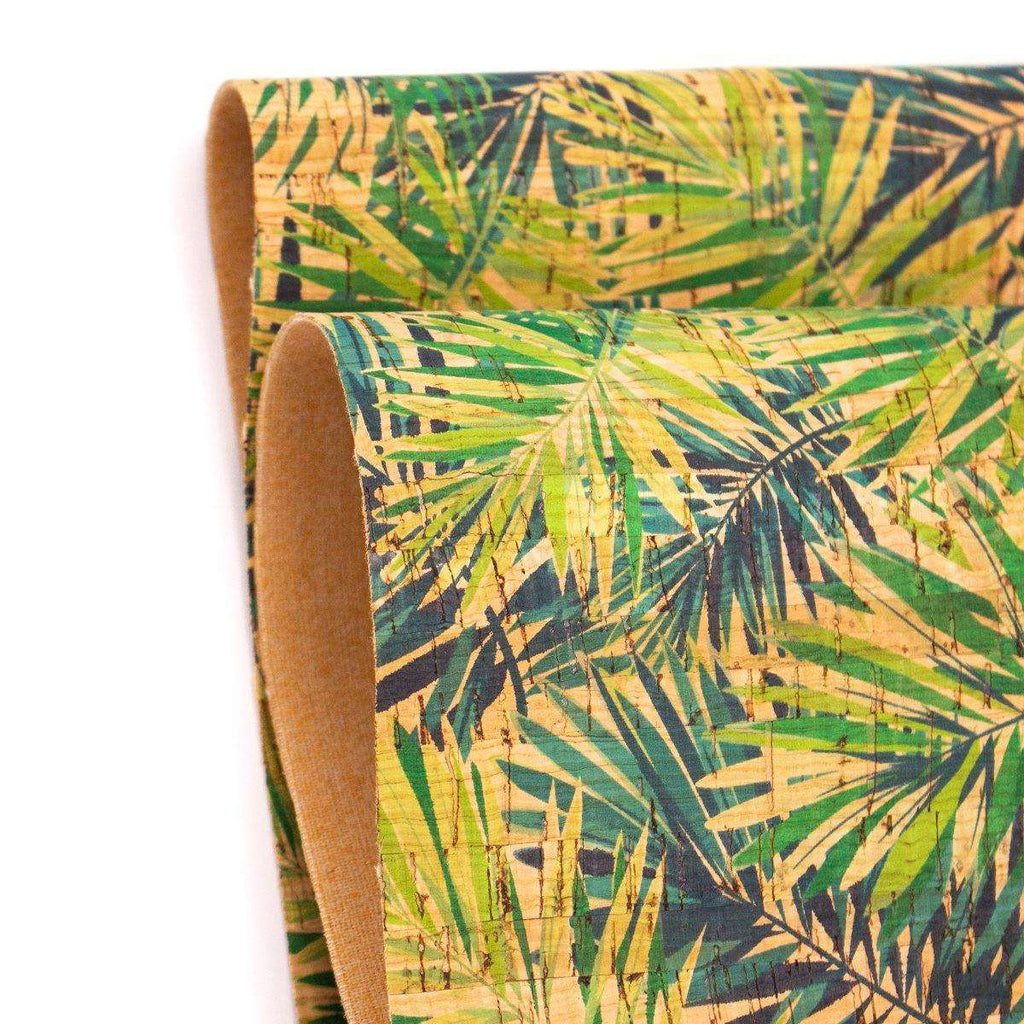 Areca Palm leaf pattern Cork Fabric COF-242