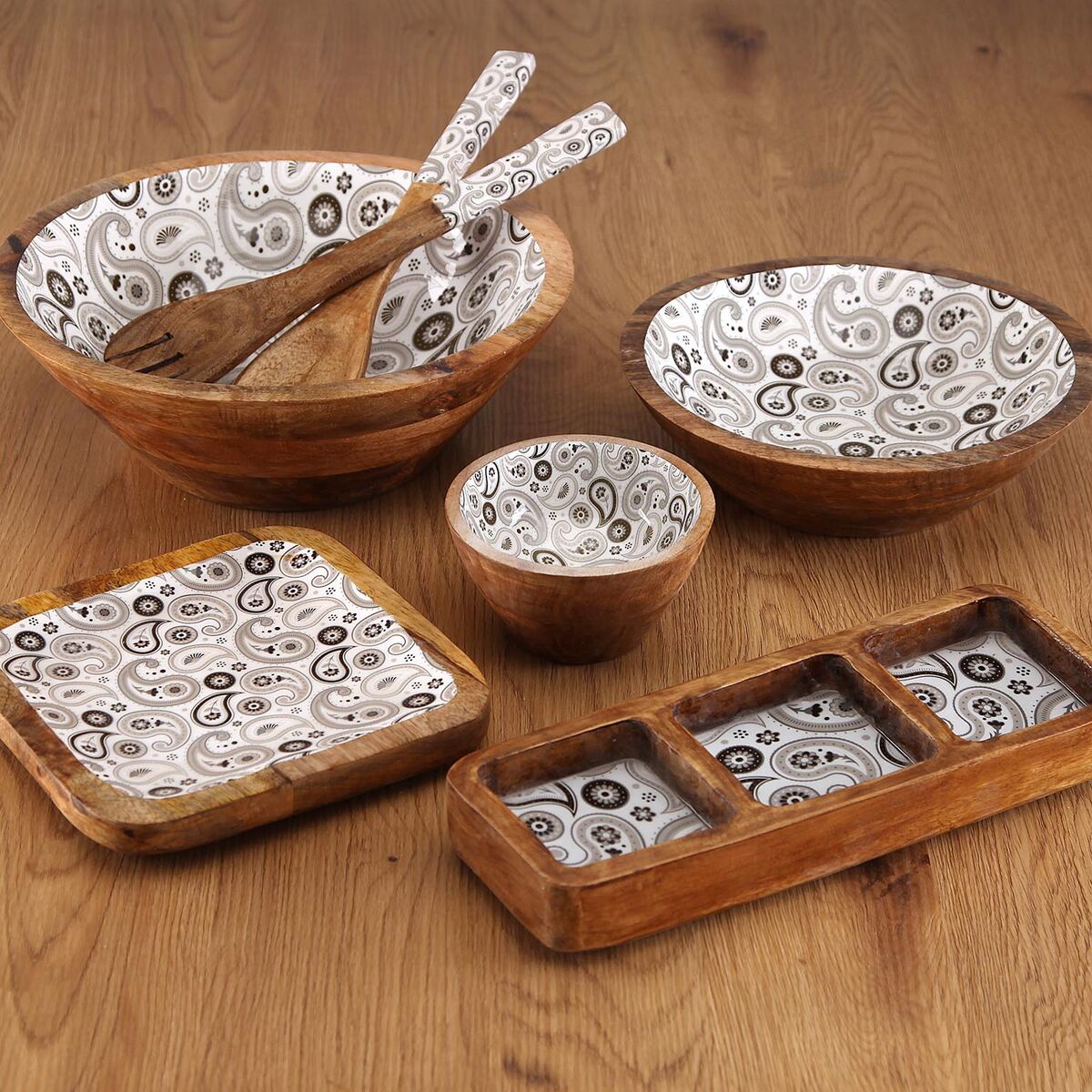 Kitchen Utensils Set Versa Glob Mango wood 6 x 1 x 30 cm