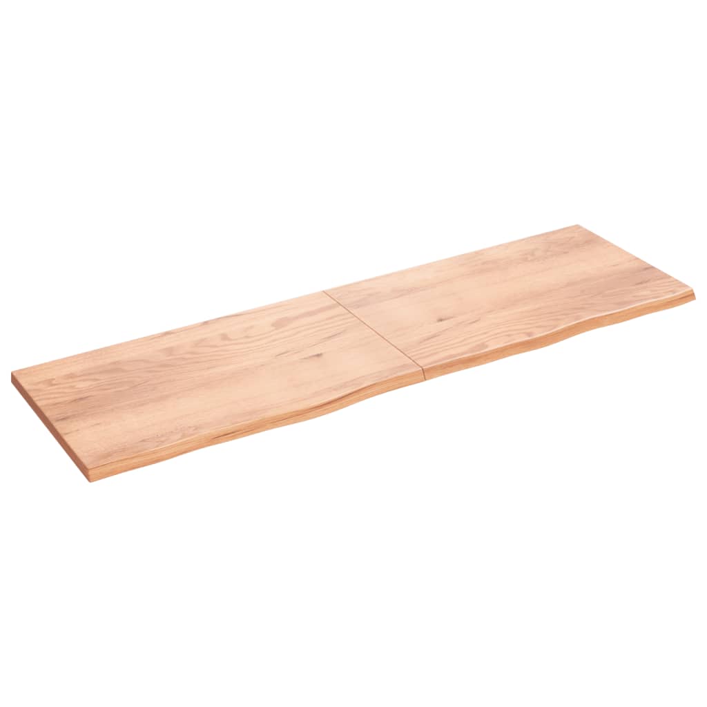 NNEVL Table Top Light Brown 200x60x4 cm Treated Solid Wood Oak