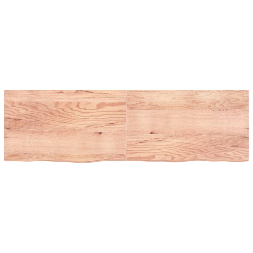 NNEVL Table Top Light Brown 200x60x4 cm Treated Solid Wood Oak
