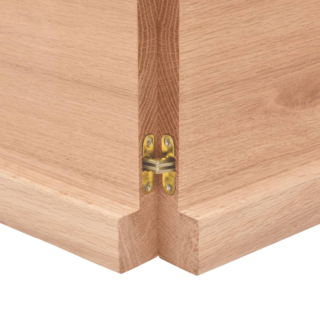 NNEVL Table Top Light Brown 200x60x4 cm Treated Solid Wood Oak