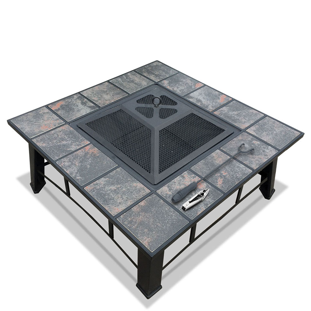 NNEDSZ Pit BBQ Grill Smoker Table Outdoor Garden Ice Pits Wood Firepit