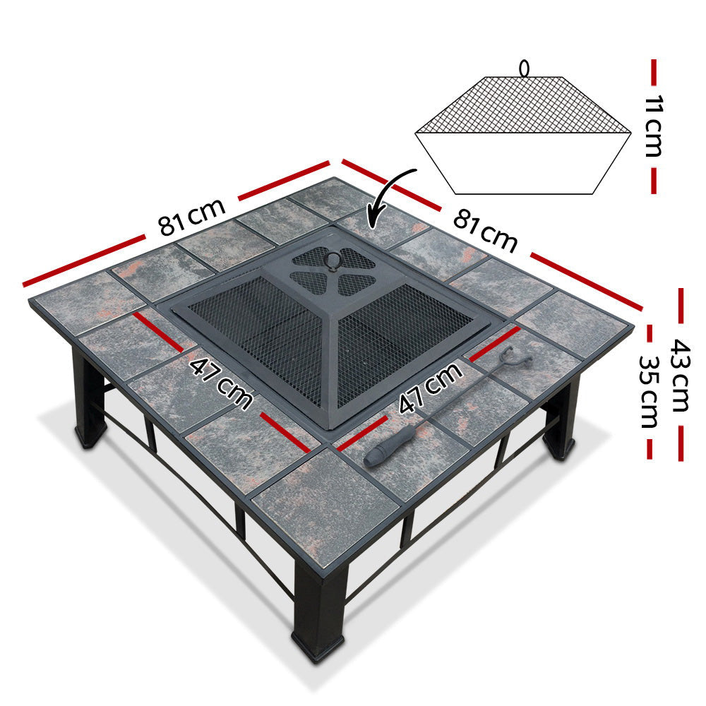NNEDSZ Pit BBQ Grill Smoker Table Outdoor Garden Ice Pits Wood Firepit