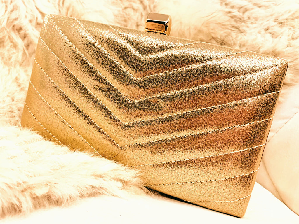 Gold clutch Evening Night Out Collection Handbag