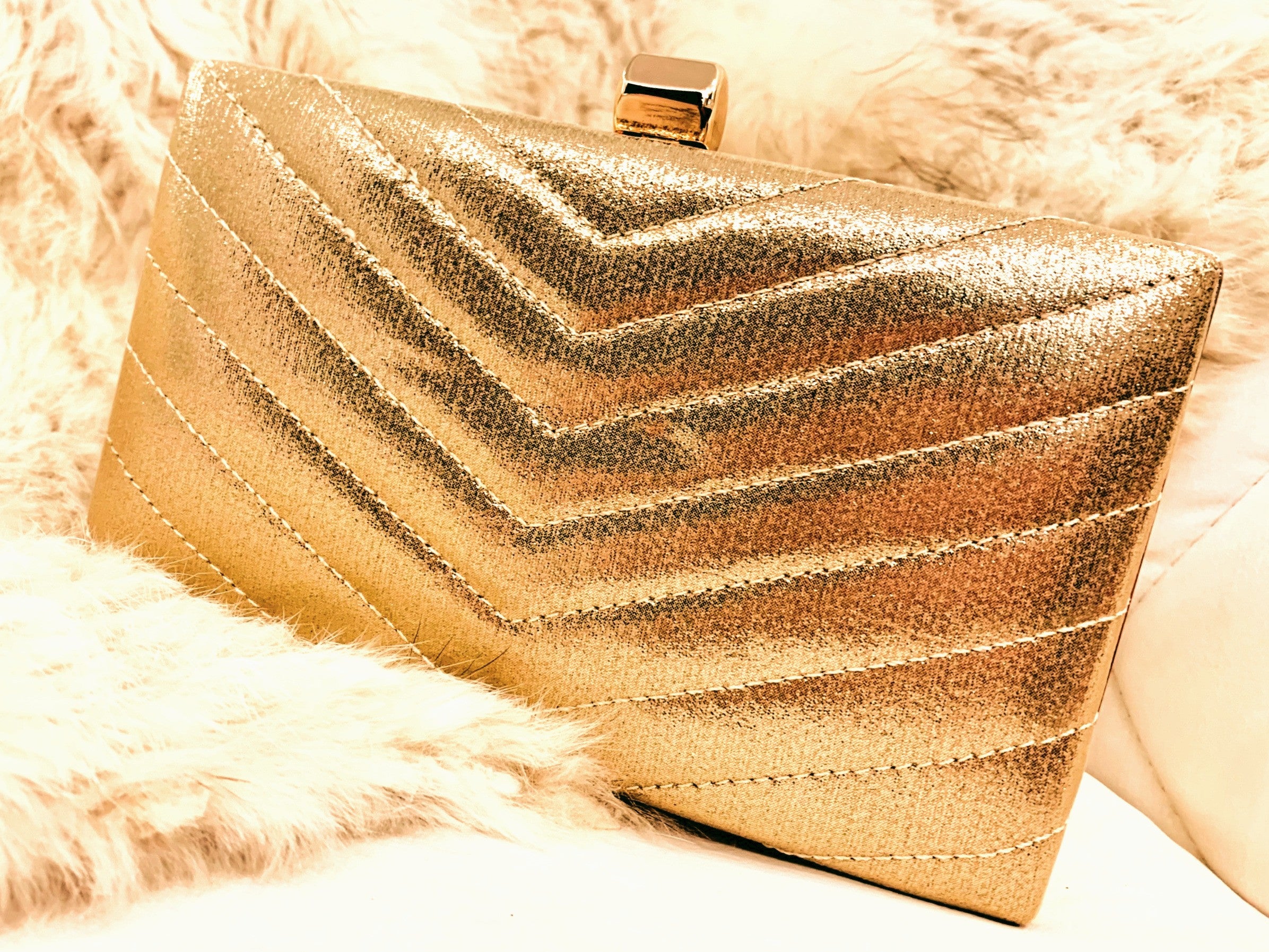 Gold clutch Evening Night Out Collection Handbag