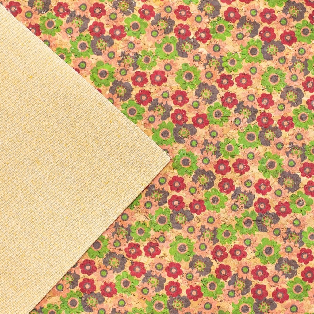 Quirky Florals, Cork Fabric- COF-403-A